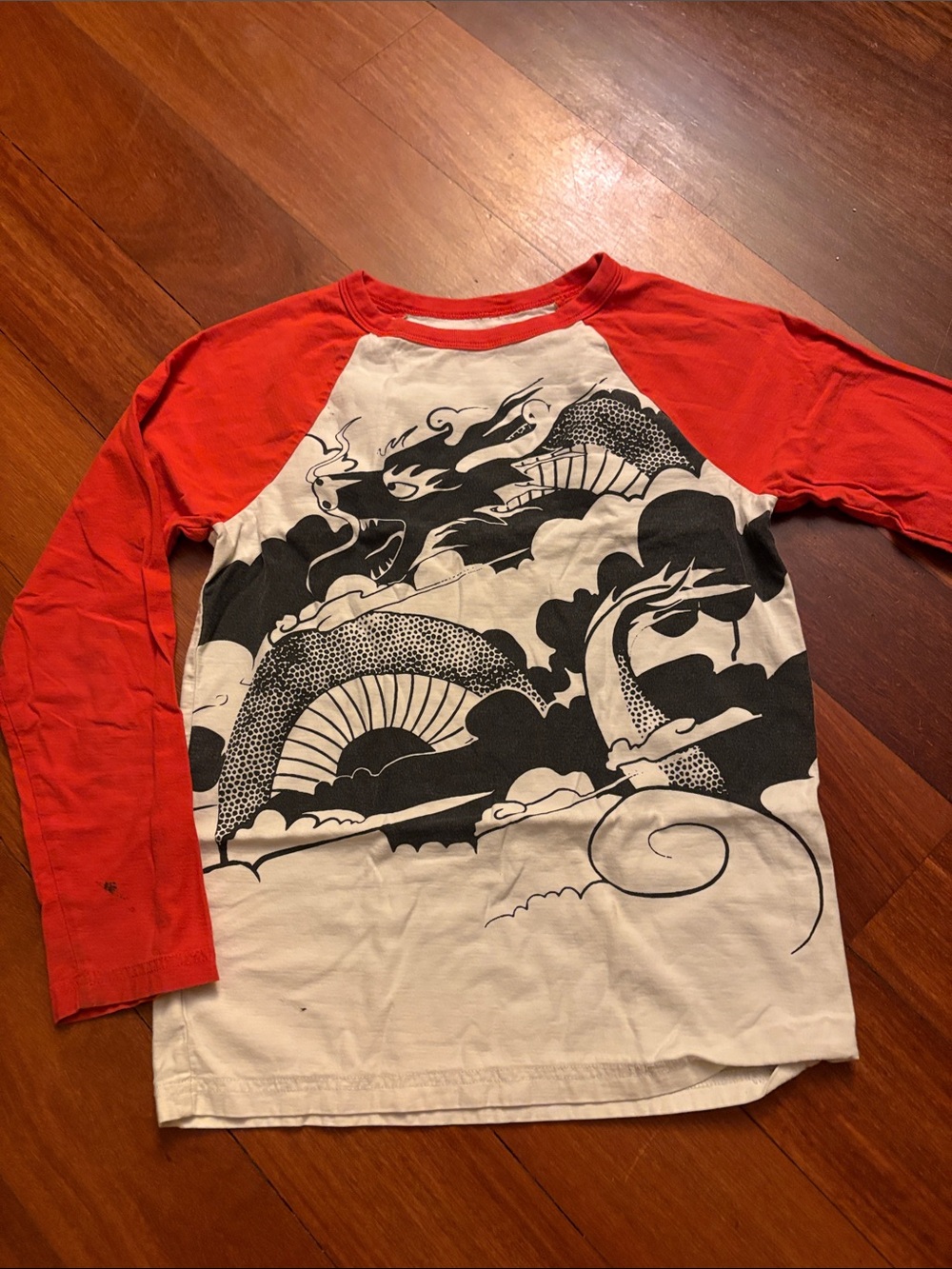 Tea Collection Red-Sleeve Dragon Raglan Tee